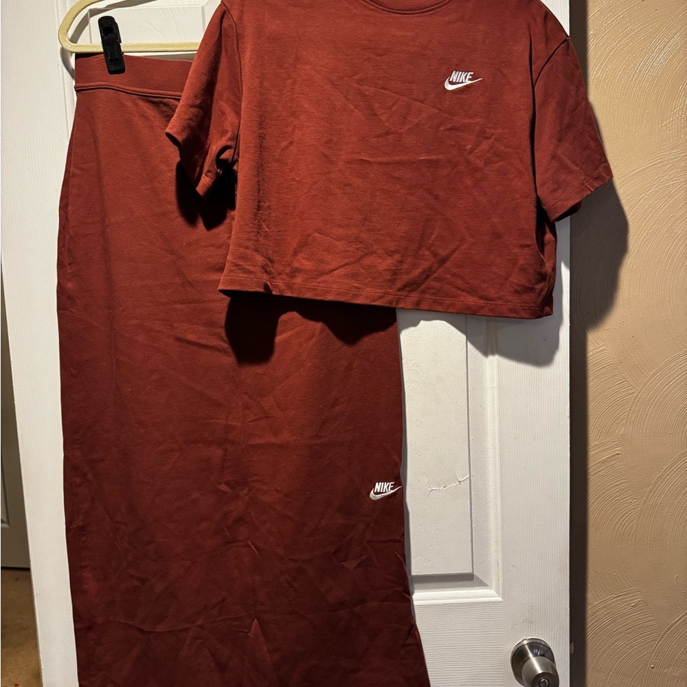 Nike Crop Top and Skirt Set